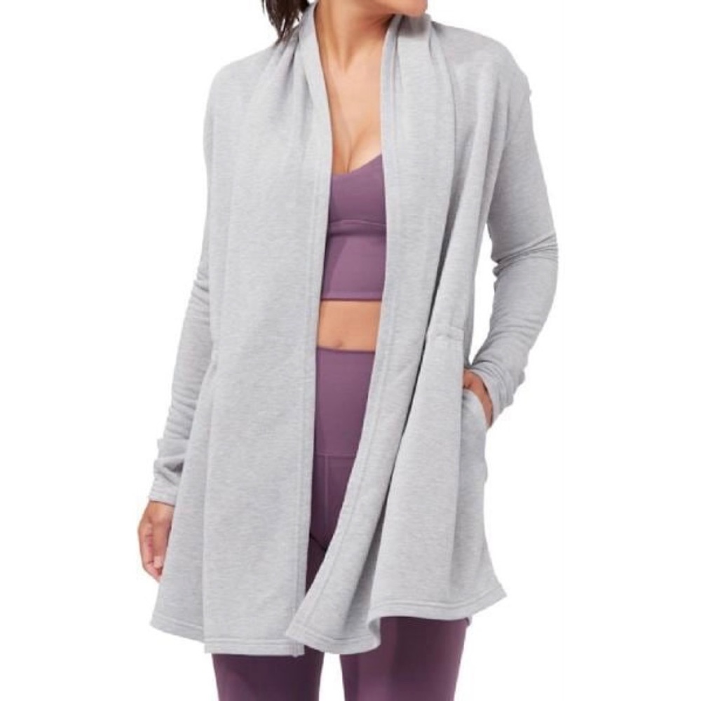 Like New Manduka Grey Meditation Sweater Cardigan